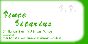 vince vitarius business card